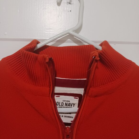 Old Navy Womans Size Medium Vintage Orange Full Zip Front Jacket - Picture 3 of 5